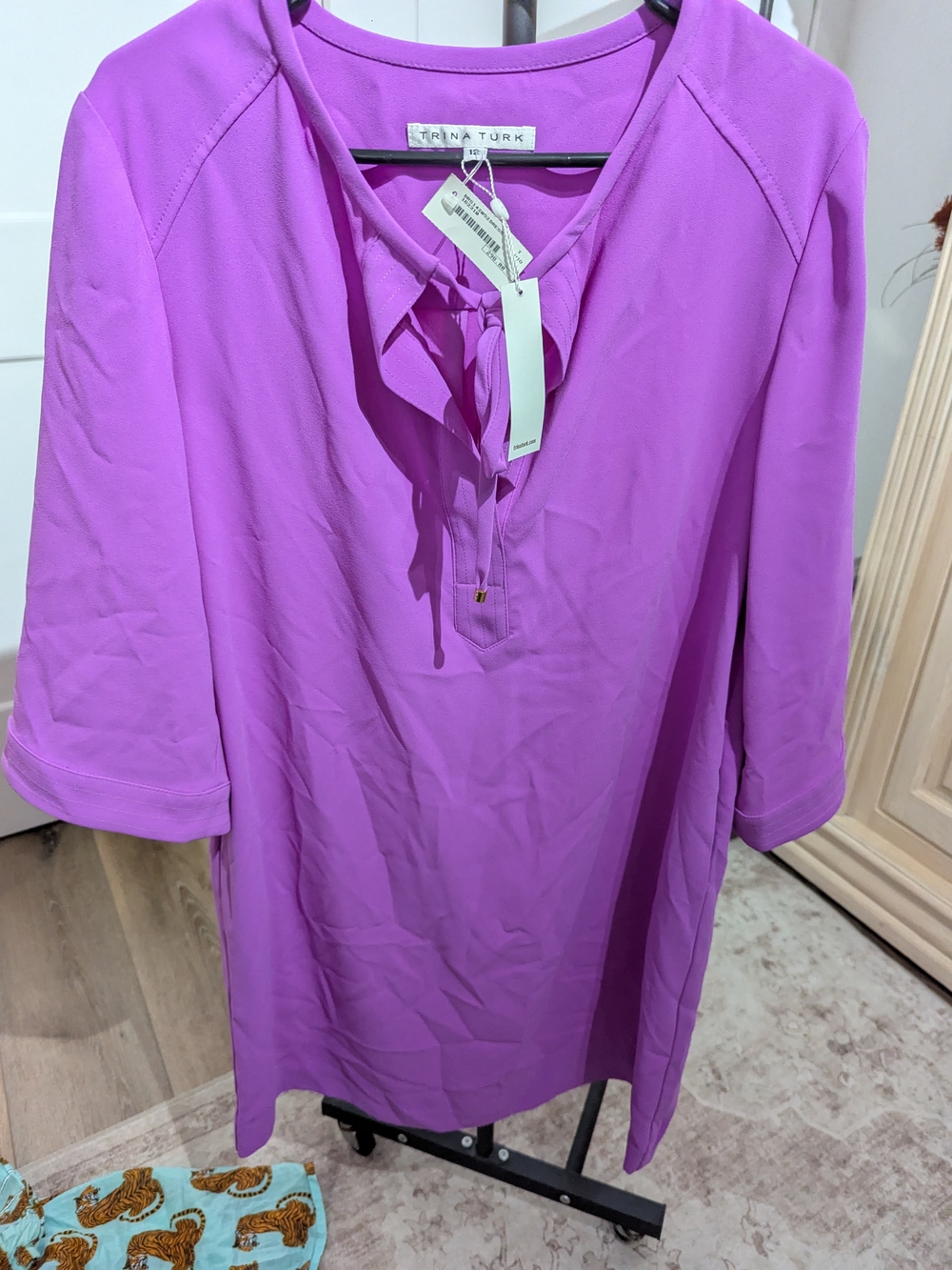 Trina Turk  Tie-Neck Dress